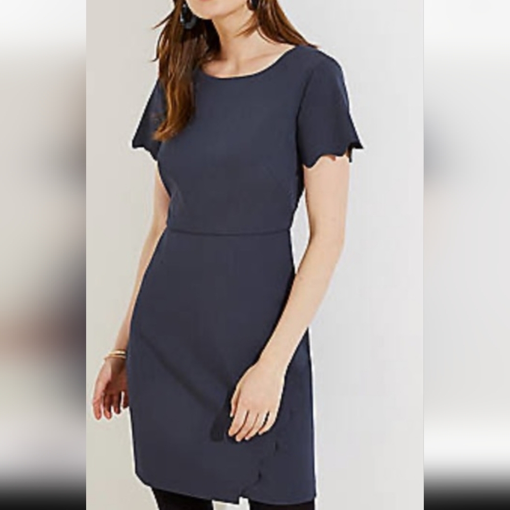 Elegant Charcoal Gray Women's Loft Dress Size‎ 12